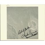 Apollo 12 Crew signed photo of the moon. Superb signed by Charles Conrad, Alan Bean, Dick Gordon.