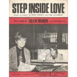 Paul McCartney, Cilla Black and George Martin signed sheet music. Sheet music for Step Inside Love