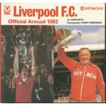 Bob Paisley signed Liverpool F.C official annual 1982.  Signed on the inside title page. Good