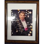Russell Grant signed colour 10x8 photo dedicated. Framed slight creases to photo before framing.