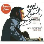 Neil Diamond autographed CD. CD of 12 Songs by Neil Diamond autographed on the front by Neil Diamond