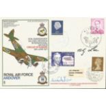 RAF Andover cover signed by two pilots, scarce variety with UK, Belgian, French and Dutch Stamps