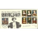 Annette Crosbie signed 1997 Tudors FDC, six Wives of Henry VIII Cambridge Stamps official cover.