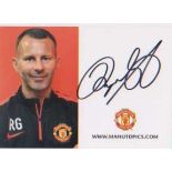 Manchester United - Ryan Giggs. Signed postcard by the former winger turned coach. Excellent.
