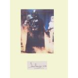 Star Wars. Signature of Dave Prowse with a picture in character as “Darth Vader. Professionally