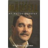 Nigel Mansell signed my Autobiography - the peoples champion hardback book.  Signed on inside