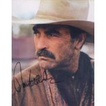 Tom Selleck. 10x8 portrait.  Good condition. All signed items come with a Certificate of