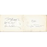 George Harrison & Paul McCartney signed vintage autograph album page Good condition. All signed