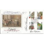 George Harrison and family signed first day cover. 1985 Post Office Anniversary first day cover