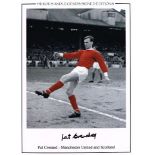 Pat Crerand Man Utd Signed Edition signed 16 x 12 inch photo. Good condition. All signed items