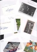 International Cricket Bowlers collection 24 autographs including Les Jackson, Robin Hobbs, Pat
