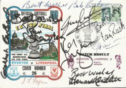 Liverpool and Everton legends signed cover. 1986 FA Cup Final cover for the final between