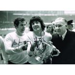 Alan Mullery Joe Kinnear Dual Signed Spurs signed 16 x 12 inch photo. Good condition. All signed