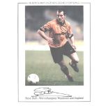 Steve Bull Wolves Signed Edition signed 16 x 12 inch photo. Good condition. All signed items come