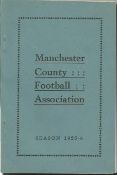 Busby Babes multisigned page on Two back inside page of 1955/56 Manchester County Football