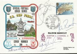 Liverpool and Everton legends signed cover. 1986 Everton v Liverpool FA Cup Final cover signed by