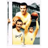 Ron Springett England signed 16 x 12 inch photo. Good condition. All signed items come with a