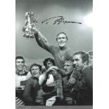 Ron Harris With Trophy Chelsea signed 16 x 12 inch photo. Good condition. All signed items come with
