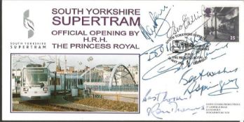 Alan Ball and Geoff Hurst signed cover. Unusual 1994 South Yorkshire Supertram cover signed by