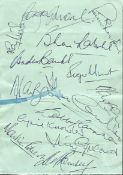 1966 Legends signed page. Autograph page signed by 1966 players Bobby Moore, Gordon Banks, Ray