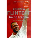 Andrew Flintoff signed Being Freddie - my story so far paperback book.  Signed on thie inside