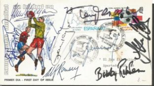 England Football Managers signed cover. 1982 Spain World Cup cover signed by England football