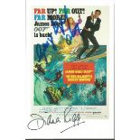 George Lazenby and Diana Rigg signed 6 x 4 colour James Bond photo Good condition. All signed items
