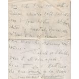 Daisy Greville Countess of Warwick two page hand written letter dates Nov 1930 on her printed