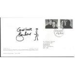 Roger Moore signed 1998 Edward and Sophie FDC. Neat typed address and very unusual doodle of the