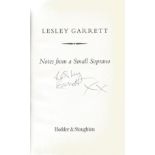 Lesley Garrett Notes from a Small Soprano hardback book signed on title page by the English