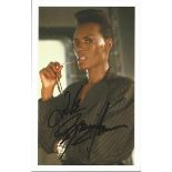 Grace Jones signed 6 x 4 colour James Bond photo Good condition. All signed items come with a