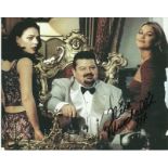 Nina Muschallik autographed 8x10 colour photo of her with Robbie Coltrane in the Bond film The
