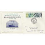 – Vice Admiral Sir Ronald Brockman signed cover To Commemorate the 60th Birthday of Her Majesty The