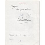 Michael Denison ALS signed letter Good condition. All signed items come with a Certificate of