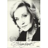 Sylvia Syms signed small b/w photo. Dedicated to Norman Good condition. All signed items come with