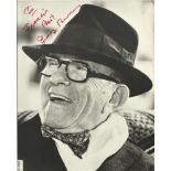 George Burns signed 10x8 b/w photo taken from The Sunshine Boys. Dedicated to Francis Good