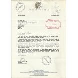 Robert Maxwell signed collection of letters. Scarce lot including a 1990 Pergamon Press headed