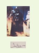 Star Wars. Signature of Dave Prowse with a picture in character as “Darth Vader. Professionally