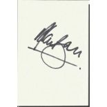 Alan Ball autographed card. Small card, perfect for framing within a football presentation, signed