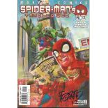 Duncan Fegredo autographed comic. Marvel Comic's Spiderman's Tangled Web comic signed on the front