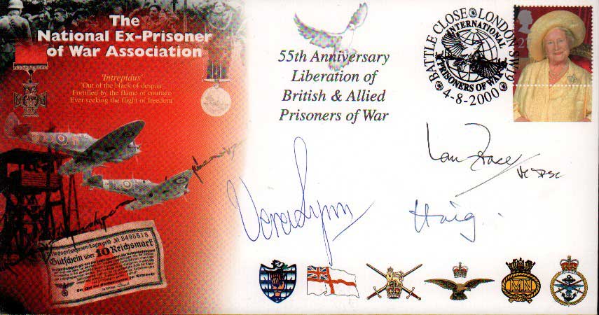 Ian Fraser, Vera Lynn and Earl Haig signed cover. 2000 National Ex-Prisoner of War first day cover