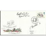 Manchester United Football Legends signed cover. Christmas 1993 cover signed by George Best, Bobby