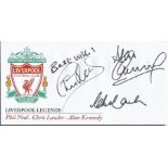 Liverpool Legends signed envelope. Commemorative envelope, no stamp, with the Liverpool crest,