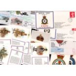 Assorted RAF Covers and Cards. 14 items consisting of 7 Royal Engineers postcards, 3 Squadron