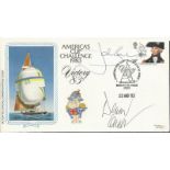 Dennis Connor and John Bertrand signed 1983 Americas Cup cover. The 1983 America's Cup was the