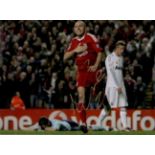 Andrea Dossena autographed football photo. Stunning, high quality colour 16x12 inches photograph