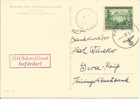 Channel Islands WWII Occupation card. 1944 Hitler's Occupation of Jersey on card,