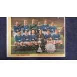 Everton FC signed print. Nice 16x12 inch colour print of the Everton team from 1963, signed by