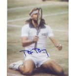 Bjorn Borg. 10x8 picture following his fifth victory at Wimbledon. Excellent. Good condition. All