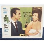 Zena Marshall signed print. 16x12 print of a lobby card from the James Bond movie Dr. No signed by